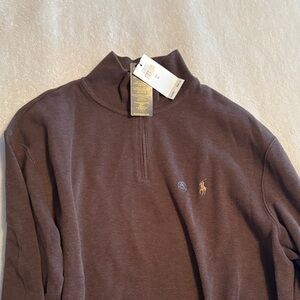 Polo by Ralph Lauren Men's Dark Brown Zip-Up Sweater